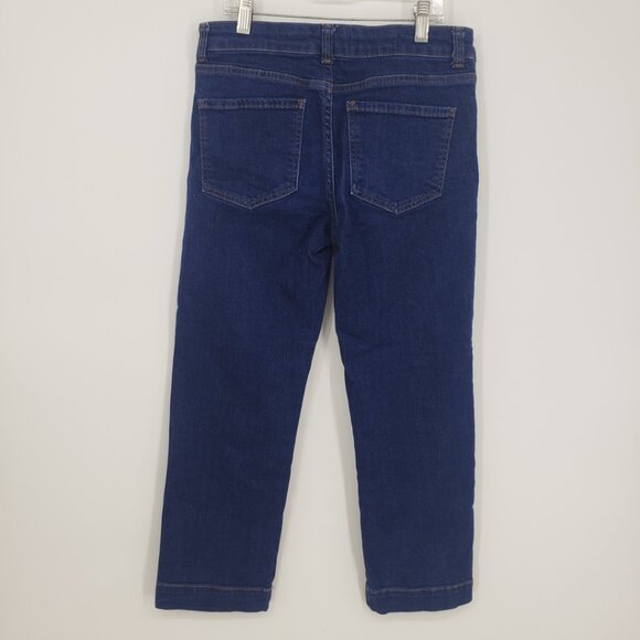 Pilcro and the Letterpress Anthropologie Cropped Jeans 26 Slim Straight Leg Blue - Picture 3 of 10